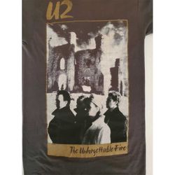 vintage u2 vintage * the unforgettable fire 1985 tour* mint-deadstock-medium-authentic-hard to find