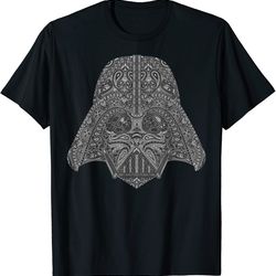 star wars darth vader paisley pattern helmet graphic t-shirt