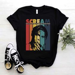 scream movie we all go a little mad sometimes vintage t-shirt, billy loomis shirt gift, retro gift tee for you