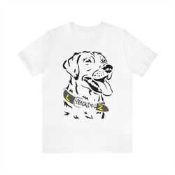 unisex 'black dog' jersey short sleeve tee, men's led zeppelin t-shirt, rock band teeshirt, animal lover shirt, men's gr