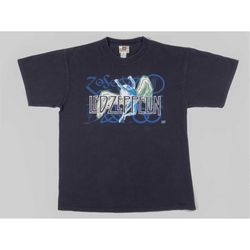 vintage 1996 led-zeppelin black t shirt - winterland - xl