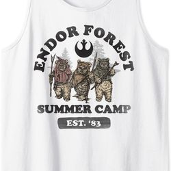 star wars ewoks endor forest summer camp tank top