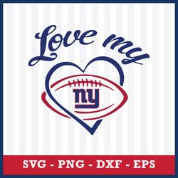 Love My New York Giants Logo Svg, New York Giants Svg, New York Giants Cricut Svg, NFL Svg, Png Dxf Eps File