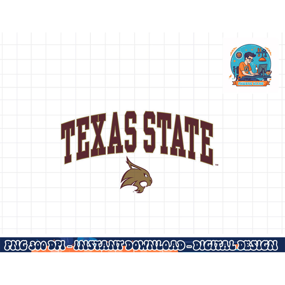 Texas State Bobcats Arch Over Pink Officially Licensed png, sublimation copy.jpg
