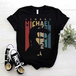 vintage retro george michael t-shirt, george michael shirt gift, retro gift tee for you and your friends