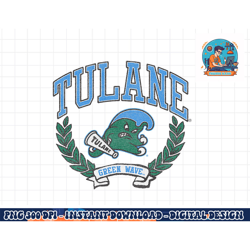 Tulane Green Wave Victory Vintage Logo  png, sublimation copy.jpg