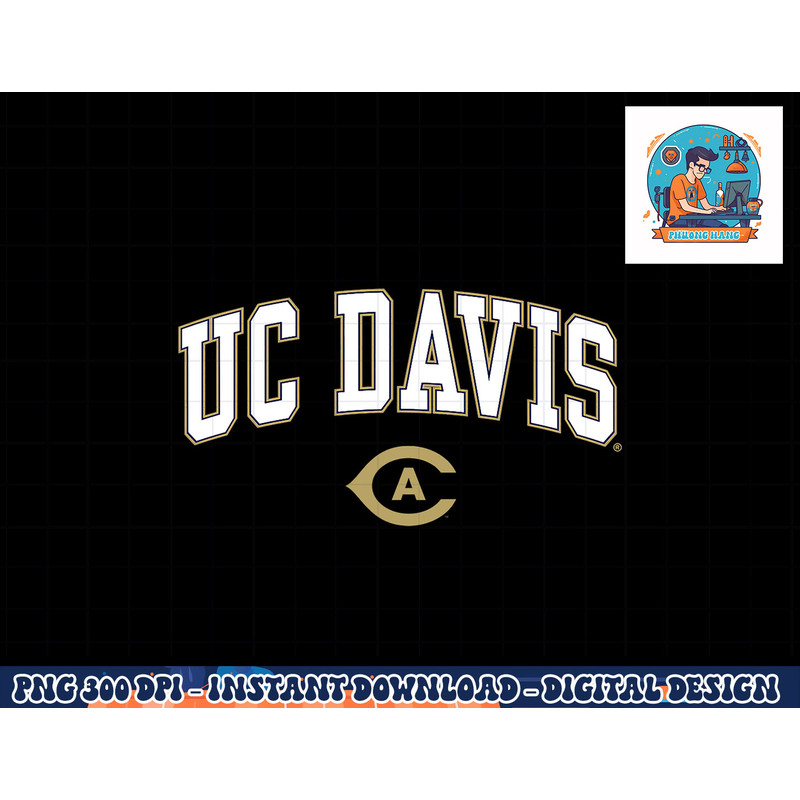 UC Davis Aggies Arch Over Logo Officially Licensed Navy png, sublimation copy.jpg
