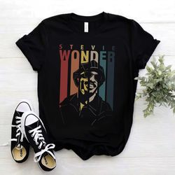vintage retro stevie wonder t-shirt, stevie wonder shirt gift, retro gift tee for you and your friends