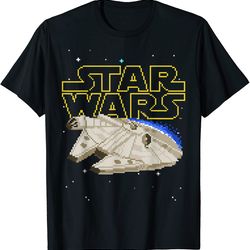 star wars millennium falcon 8-bit graphic