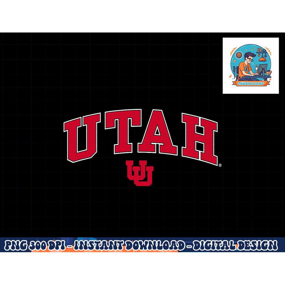 Utah Utes Arch Over Black Officially Licensed png, sublimation copy.jpg