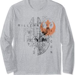 star wars millennium falcon schematic long sleeve