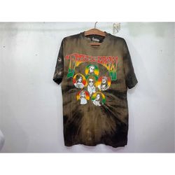 vintage dread zeppelin american rock band performing led zeppelin songs in reggae rock acid wash t-shirt l