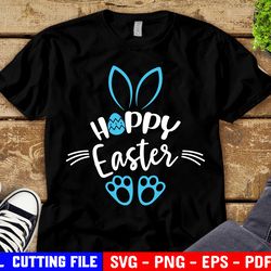 happy easter svg, cute easter bunny, happy easter svg, kids easter svg, girl easter shirt, file for cricut & silhouette