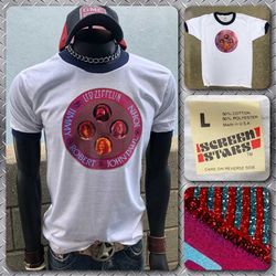 vintage 1970's original led zeppelin north american tour physical graffiti zoso robert plant jimmy page nos concert ring