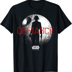 star wars rogue one jyn silhouette defiance graphic t-shirt