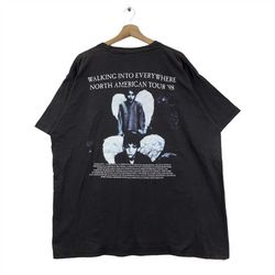 vtg 1998 jimmy page robert plant led zeppelin tour tee shirt walking into everywhere concert live