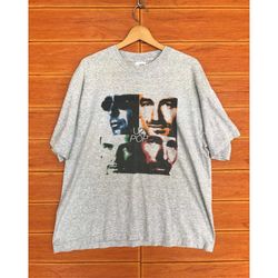 vintage 90s u2 pop mart tour 1997 t-shirt / techno dance music irish band bono by island record promo album t-shirt / si