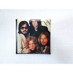 vintage late 70s led zeppelin - stairway to heaven - band photo - pin / button / badge