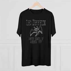 zeppelin us tour 1977 custom design / unisex tri-blend crew tee led zeppelin hard rock music tee led zeppelin shirt led