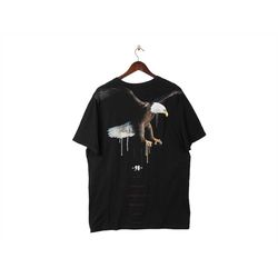 vintage bald eagle t-shirt size l soft cotton