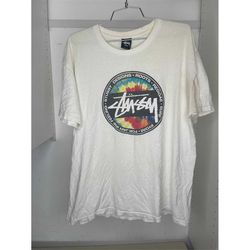 vintage stussy toots reggae surf white t shirt // music / band / art / y2k