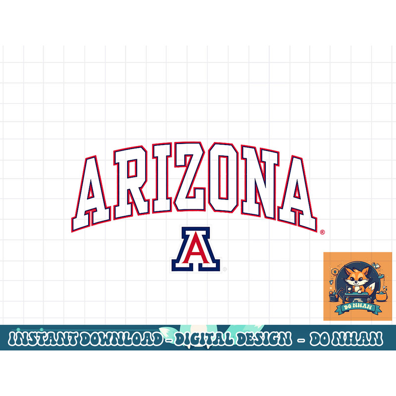 Arizona Wildcats Arch Over Navy Officially Licensed png, sublimation.jpg