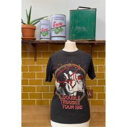 vintage 1981 ian gillan double trouble tour shirt 80s deep purple