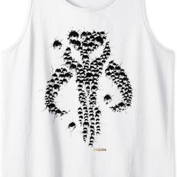 star wars the mandalorian skull bullet hole logo tank top