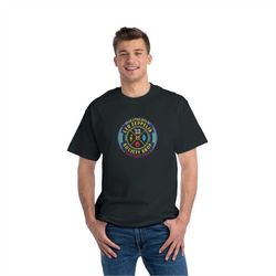 short-sleeve 'led zeppelin society shop' t-shirt, pre-shrunk cotton tee, high quality beefy-t logo pullover