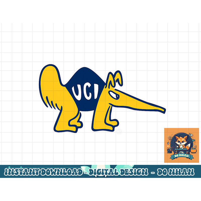 Cal Irvine Anteaters Icon Logo Officially Licensed Navy  png, sublimation.jpg