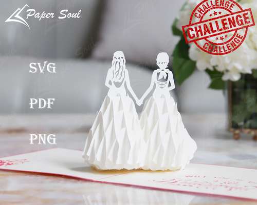 Bridesmaid pop-up card template | Will you be my bridesmaid card | DIY bridesmaid proposal | papersoulcraft