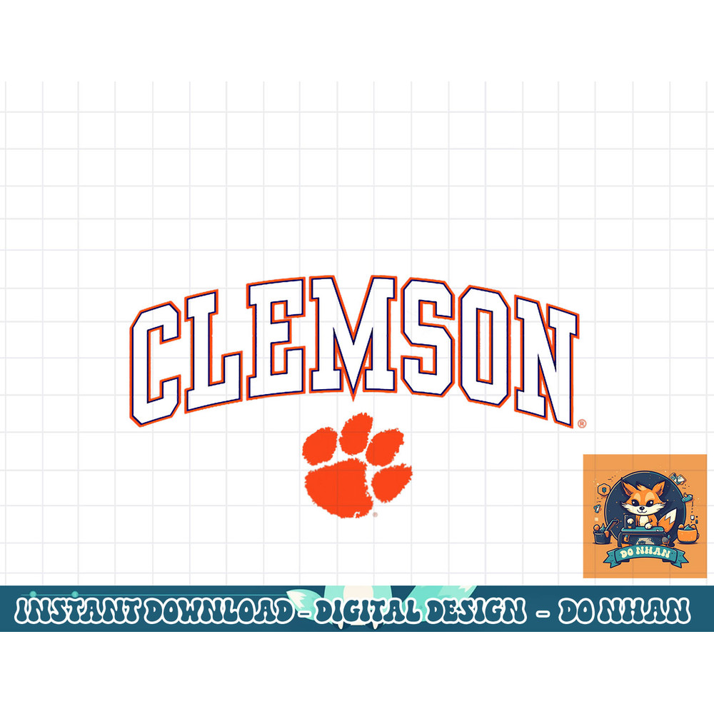 Clemson Tigers Womens Arch Over Dark Heather png, sublimation.jpg