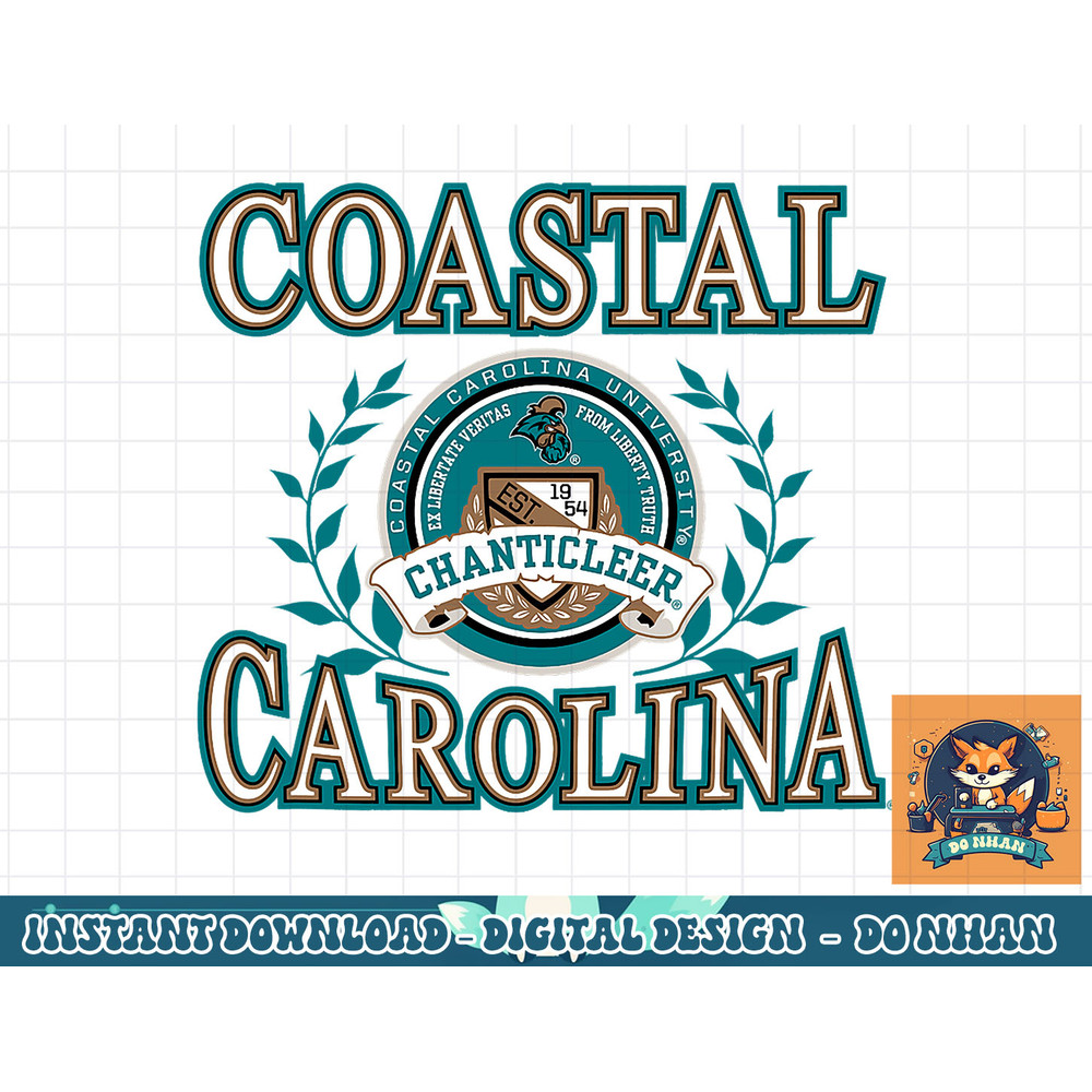 Coastal Carolina Chanticleers Laurels Officially Licensed png, sublimation.jpg