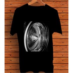 lowrider wire wheel graphic t-shirt