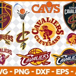 Cleveland Cavaliers NBA Bundle Svg, Basketball Logo Svg, Basketball Svg, Basketball Team Svg File Cut Digital Download
