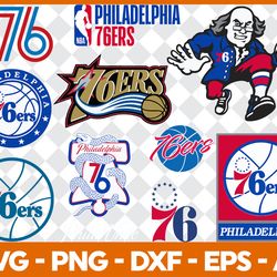 Philadelphia 76ers NBA Bundle Svg, Basketball Logo Svg, Basketball Svg, Basketball Team Svg File Cut Digital Download