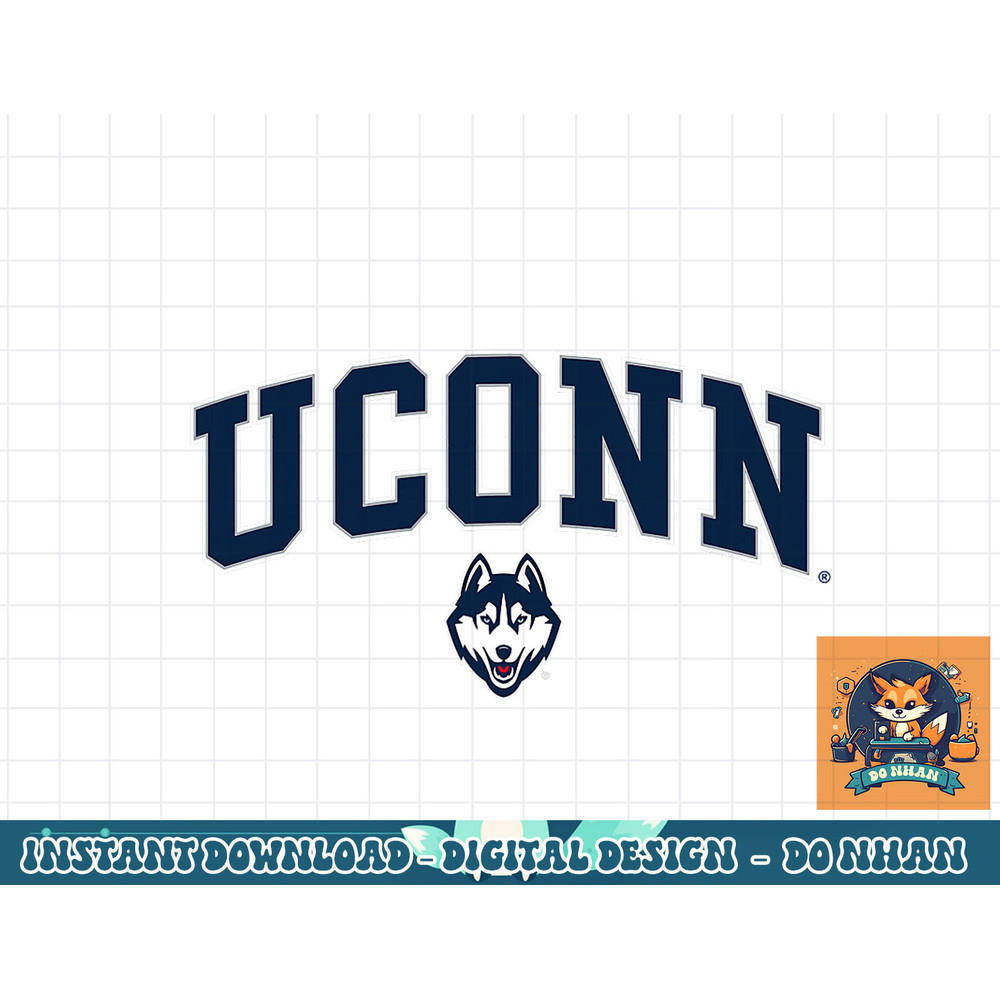 Connecticut Huskies Arch Over Dark Heather png, sublimation.jpg