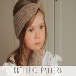 KNITTING PATTERN mittens and headband x Girls headband knit pattern x Kids mittens pattern x Easy gloves pattern x Easy