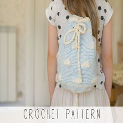 CROCHET PATTERN kids bucket bag x Summer beach bag crochet pattern x Tapestry crochet x Easy pattern x Kids backpack