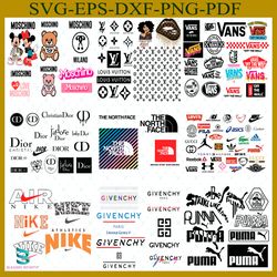 fashion logo bundle svg, nike svg, dior svg, vans svg