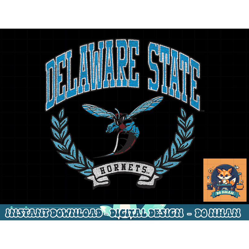Delaware State Hornets Victory Vintage Red png, sublimation.jpg