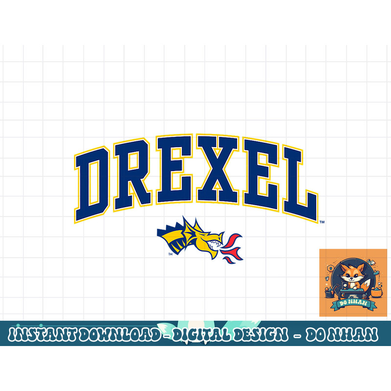 Drexel Dragons Arch Over Logo Officially Licensed png, sublimation.jpg