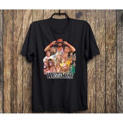 Wrestlemania Collage Graphic T-Shirt