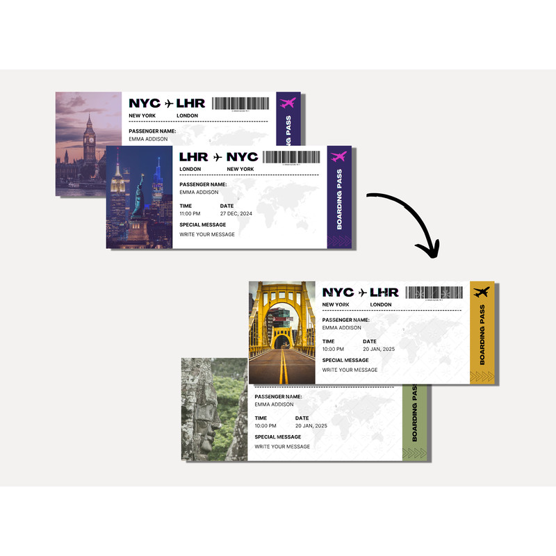 EditableBoardingPassPrintableTicketSurpriseTrippng