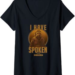 womens star wars the mandalorian kuiil i have spoken circle v-neck