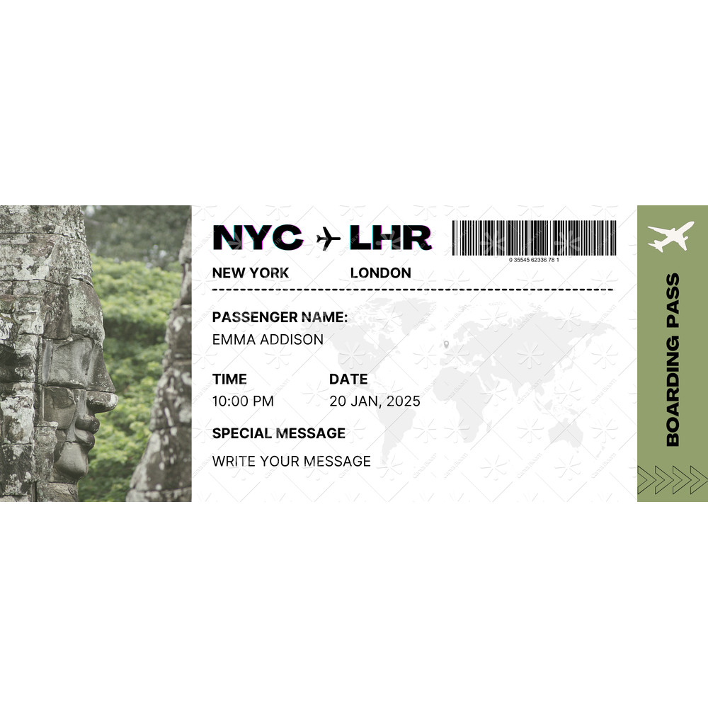 birthday gift boarding pass ticketpng