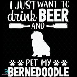 Bernedoodle Mom Funny Beer Puppy Dog Svg, Mothers Day Svg