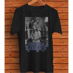 black sabbath official b&w band photo graphic t-shirt