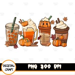 fall coffee png digital file, cute fall file dowload, funny fall, halloween pumpkin latte drink cup, pumpkin spice png,