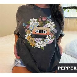 floral inspired guardians of the galaxy vol. 2 mixtape comfort colors shirt, vintage guardians of the galaxy shirt, marv